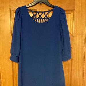 Long sleeved blue dress size small